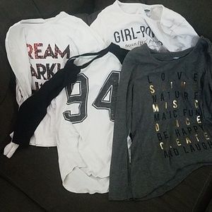 4 long sleeve tees